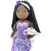 The Petting Zoo Mermaid Doll with Stingray Stuffed Animal- Great Gifts for Girls, Mermaid Plush Doll with Stingray Plush Toy, 17 inch (African American)