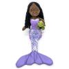 The Petting Zoo Mermaid Doll with Turtle Stuffed Animal- Great Gifts for Girls, Mermaid Plush Doll with Turtle Plush Toy, 17 inch (African American)