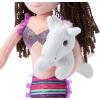 The Petting Zoo, Mermaid Doll with Unicorn Stuffed Animal, Gifts for Girls, Mermaid Plush Doll with Unicorn Plush Toy, 17 inch, Brunette-Boho