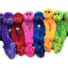 The Petting Zoo Monkey Stuffed Animals, Plush Toys for Girls and Boys, Rainbow of Colors-20 Inches (Pink)(Green)