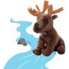 The Petting Zoo Moose Stuffed Animal Plushie, Gifts for Kids, Wild Onez Wildlife Animals, Jumbo Moose Plush Toy 20 inches