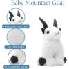 The Petting Zoo Mountain Goat Stuffed Animal Plushie, Gifts for Kids, Wild Onez Babiez Wildlife Animals, Goat Plush Toy, 6 inches