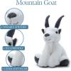 The Petting Zoo Mountain Goat Stuffed Animal Plushie, Gifts for Kids, Wild Onez Wildlife Animals, Goat Plush Toy 9 inches(9 in (Pack of 2))