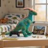 The Petting Zoo Parasaurolophus Dinosaur Stuffed Animal Plushie, Dinosaur Animals, Green Dinosaur Plush Toy 22 inches