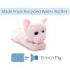 The Petting Zoo Pig Stuffed Animal Plushie Slap Bracelet, Gifts for Kids, Slapstix Wildlife Animals, Pink Pig Plush Toy, 10 inches