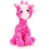 The Petting Zoo Pink Giraffe Stuffed Animal Plushie, Lash’z Zoo Animals, Giraffe Plush Toy 12 inches