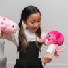 The Petting Zoo Pink Octopus Stuffed Animal Plushie Slap Bracelet, Gifts for Kids, Slapstix Sealife Animals, Pink Octopus Plush Toy, 10 inches