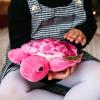 The Petting Zoo Pink Sea Turtle Stuffed Animal Plushie, Gifts for Kids, Scoopz Sealife Animals, Purple Tortoise Plush Toy 8 Inches