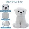 The Petting Zoo Polar Bear Stuffed Animal Plushie, Gifts for Kids, Wild Onez Babiez Zoo Animals, Polar Bear Plush Toy 6 inches(6 in (Pack of 2))