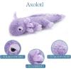 The Petting Zoo Purple Axolotl Stuffed Animal Plushie, Gifts for Kids, Fuzzlez Sealife Animals, Salamander Plush Toy, 20 inches