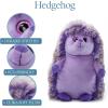 The Petting Zoo Purple Hedgehog Stuffed Animal, Gifts for Kids, Purple Pazzion Hedgehog Plush Toy 11 inches