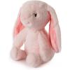 The Petting Zoo Rabbit Stuffed Animal Plushie, Gifts for Kids, Bumblez Animals, Pink Bunny Rabbit Plush Toy, 12 inches