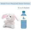 The Petting Zoo Rabbit Stuffed Animal Plushie, Gifts for Kids, Nuggetz Wildlife Animals, White Bunny Plush Toy, 6 inches
