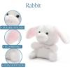 The Petting Zoo Rabbit Stuffed Animal Plushie, Gifts for Kids, Nuggetz Wildlife Animals, White Bunny Plush Toy, 6 inches