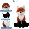 The Petting Zoo Red Fox Stuffed Animal Plushie, Gifts for Kids, Wild Onez Wildlife Animals, Jumbo Fox Plush Toy 20 inches