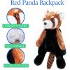 The Petting Zoo Red Panda Stuffed Animal Plushie Backpack, Gifts for Kids, Wildlife Animal Toy, Red Panda Plush Toy Book Bag, 20 inches