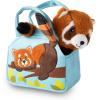 The Petting Zoo Red Panda Stuffed Animal Plushie and Purse Set, Gifts for Kids, Wildlife Animal Toy, Red Panda Plush Toy and Purse Pet Carrier