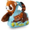 The Petting Zoo Red Panda Stuffed Animal Plushie and Purse Set, Gifts for Kids, Wildlife Animal Toy, Red Panda Plush Toy and Purse Pet Carrier