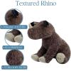 The Petting Zoo Rhino Stuffed Animal, Gifts for Kids, Wild Onez Zoo Animals, Jumbo Textured Rhino Plush Toy 20 inches