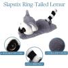 The Petting Zoo Ring Tailed Lemur Stuffed Animal Plushie Slap Bracelet, Gifts for Kids, Slapstix Wildlife Animals, Lemur Plush Toy, 10 inches