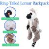 The Petting Zoo Ring-Tailed Lemur Stuffed Animal Plushie Backpack, Gifts for Kids, Wildlife Animal Toy, Gray Ring-Tailed Lemur Plush Toy Book Bag, 20 inches