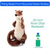 The Petting Zoo River Otter Stuffed Animal Plushie Backpack, Gifts for Kids, Wildlife Animal Toy, Brown River Otter Plush Toy Book Bag, 20 inches