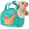 The Petting Zoo Sea Lion Stuffed Animal Plushie and Purse Set, Gifts for Kids, Sealife Animal Toy, Brown Sea Lion Plush Toy and Purse Pet Carrier