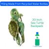 The Petting Zoo Sea Turtle Stuffed Animal Plushie Backpack, Gifts for Kids, Sealife Animal Toy, Green Sea Turtle Plush Toy Book Bag, 20 inches