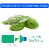 The Petting Zoo Sea Turtle Stuffed Animal Plushie, Gifts for Kids, Earth Keeperz Sealife Animals, Zoologee Green Sea Turtle Plush Toy, 10 inches