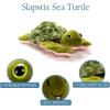 The Petting Zoo Sea Turtle Stuffed Animal Plushie Slap Bracelet, Gifts for Kids, Slapstix Sealife Animals, Green Sea Turtle Plush Toy 10 Inches