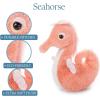 The Petting Zoo Seahorse Stuffed Animal Plushie, Gifts for Kids, Fuzzlez Sealife Animals, Coral Seahorse Plush Toy 12 Inches