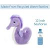 The Petting Zoo Seahorse Stuffed Animal Plushie, Gifts for Kids, Fuzzlez Sealife Animals, Purple Seahorse Plush Toy 12 Inches