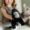 The Petting Zoo Silverback Gorilla Stuffed Animal Plushie, Gifts for Kids, Earth Keeperz Wildlife Animals, Zoologee Black Silverback Gorilla Plush Toy, 10 inches