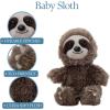 The Petting Zoo Sloth Stuffed Animal Plushie, Gifts for Kids, Wild Onez Babiez Zoo Animals, Sloth Plush Toy 6 inches(6 in)