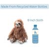 The Petting Zoo Sloth Stuffed Animal Plushie, Gifts for Kids, Wild Onez Wildlife Animals, Brown Sloth Plush Toy 9 inches