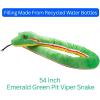 The Petting Zoo Snake Stuffed Animal Plushie, Gifts for Kids, Earth Keeperz Snake Animals, Zoologee Emerald Green Pit Viper Snake Plush Toy, 54 inches