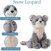 The Petting Zoo Snow Leopard Stuffed Animal, Gifts for Kids, Wild Onez Zoo Animals, Snow Leopard Plush Toy 20 inches