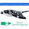 The Petting Zoo Spotted Eagle Stingray Stuffed Animal Plushie, Gifts for Kids, Earth Keeperz Sealife Animals, Zoologee Blue and White Stingray Plush Toy, 22 inches