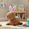 The Petting Zoo Spring Carl Capybara Bunny Stuffed Animal Plushie, Easter Gifts for Kids, Brown Capybara Bunny Plush Toy, 8 inches