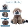 The Petting Zoo Squirrel Monkey Stuffed Animal Plushie, Gifts for Kids, Wild Onez Wildlife Animals, Monkey Plush Toy 9 inches