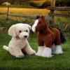 The Petting Zoo Standing Clydesdale Horse Stuffed Animal Plushie, Gifts for Kids, Wild Onez Barnyard Animals, Brown Horse Plush Toy, 12 inches