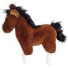 The Petting Zoo Standing Clydesdale Horse Stuffed Animal Plushie, Gifts for Kids, Wild Onez Barnyard Animals, Brown Horse Plush Toy, 12 inches