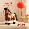 The Petting Zoo Standing Painted Pinto Horse Stuffed Animal Plushie, Gifts for Kids, Wild Onez Barnyard Animals, Pinto Horse Plush Toy, 12 inches