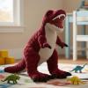 The Petting Zoo T-Rex Dinosaur Stuffed Animal Plushie, Gift for Kids, Dinosaur Animals, Red T-Rex Dinosaur Plush Toy 20 inches