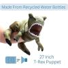 The Petting Zoo T-Rex Hand Puppet Stuffed Animal Plushie, Gifts for Kids, Puppetz Animals, ZOOLOGEE Dinosaur Interactive Puppets Plush Toy 27 Inches