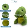 The Petting Zoo T-Rex Stuffed Animal Plushie, Nuggetz Animals, Green T-Rex Dinosaur Plush Toy 6 inches(Small)
