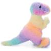 The Petting Zoo T-Rex Stuffed Animal Plushie, Ombrez Dinosaur Animals, ZOOLOGEE Rainbow T-Rex Dinosaur Plush Toy 12 inches