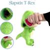 The Petting Zoo T-Rex Stuffed Animal Plushie Slap Bracelet, Gifts for Kids, Slapstix Animals, Green T-Rex Dinosaur Plush Toy 10 inches