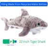 The Petting Zoo Tiger Shark Stuffed Animal Plushie, Gifts for Kids, Earth Keeperz Sealife Animals, Zoologee Grey Tiger Shark Plush Toy, 15 inches