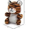 The Petting Zoo Tiger Stuffed Animal Plushie, Gifts for Kids, Nuggetz Wildlife Animals, Orange Striped Tiger Plush Toy, 6 inches